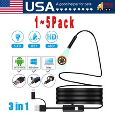 6LED USB Snake Endoscope Borescope HD Inspect...
