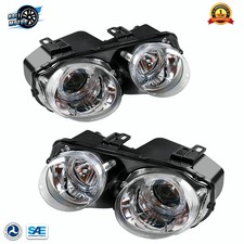 Headlights For 1998-2001 Acura Integra Halo Projector Headlamps 98-01 Chrome