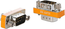 DB9 Null Modem Adapter Male to Male Slimline Data Transfer Serial Port Adapter 2