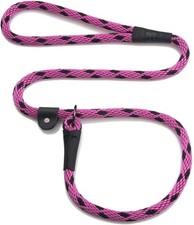Mendota Pet Slip Leash - Dog Lead and Collar Combo - Made in The USA - Black