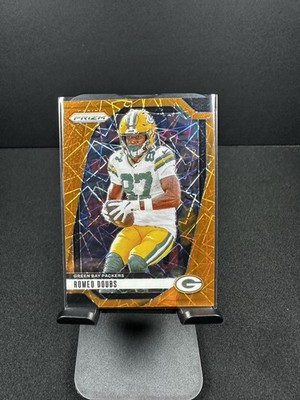 2024 Panini Prizm Romeo Doubs Orange Laser Prizm -#104 Green Bay Packers