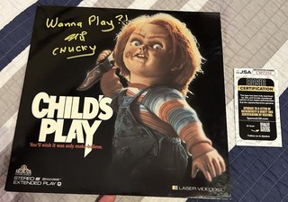 Brad Dourif Child's Play Chucky Signed Laserdisc Horror Movie JSA COA Autograph