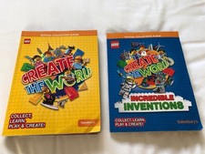 2 x 2017/2018 Lego Create The World Trading Card Collector’s Albums  - complete