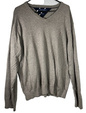 Men's Tommy Hilfiger Navy Blue Pima Cotton Cashmere Pullover V Neck Sweater XXL