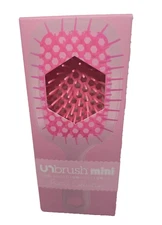 FHI Heat UnBrush Detangle Vented Blow Out Flex Brush Glitter 9” Mini  Pink