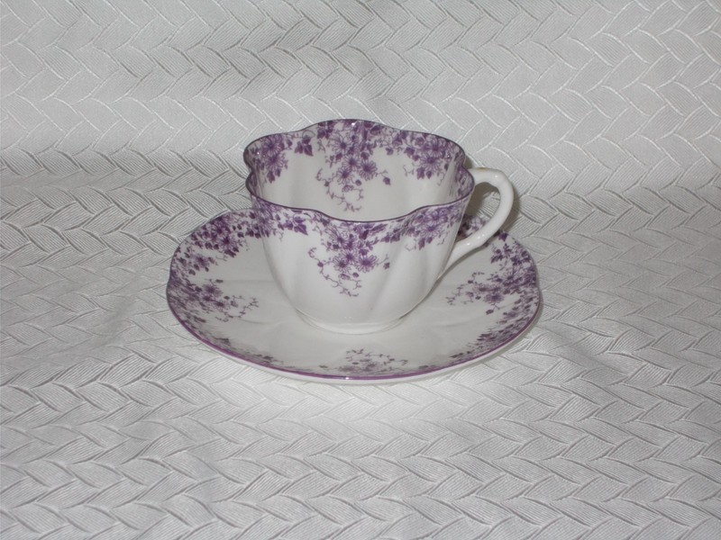 Dainty Mauve Cup and Saucer