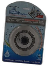 Kitchen Sinkshroom Revolutionary Clog-free Stainless Steel Sink Strainer, Chrome