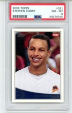 2009-10 Topps #321 Stephen Curry RC Rookie PSA 8 NM-MT (JG)