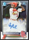 2025 Bowman Draft Ryan Mitchell Chrome Auto 1st Prospect Cardinals MS2