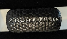 NEW Phillip Plein Black Clamshell Eyeglasses-Sunglasses Case With Cloth