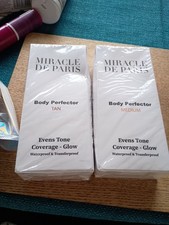 2 Crema Bronceadora Corporal Miracle De Paris Genuina Con Cepillo Corporal Tono Bronceado y Mediano ¡Nueva!