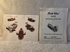 Vintage 1966 Volkswagen Brochure w /photos of Car & Retro Fit Heater to Van/bus