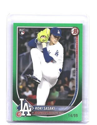 2025 Bowman #12 Roki Sasaki Green #/99