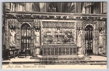 England UK Westminster Abbey High Altar Last Supper Sir Gilbert Scott Postcard