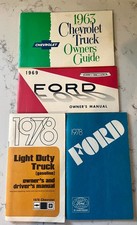 Lot of Ford/Chevrolet Owners Manuals-1963,1969 and 1978(2)-Good Condition