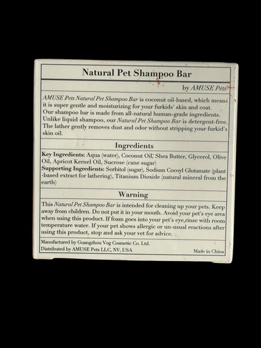 Lot 8 Natural Pet Shampoo Bar with Coconut Pet Care Dog wash Soap Plant base - Picture 3 of 4