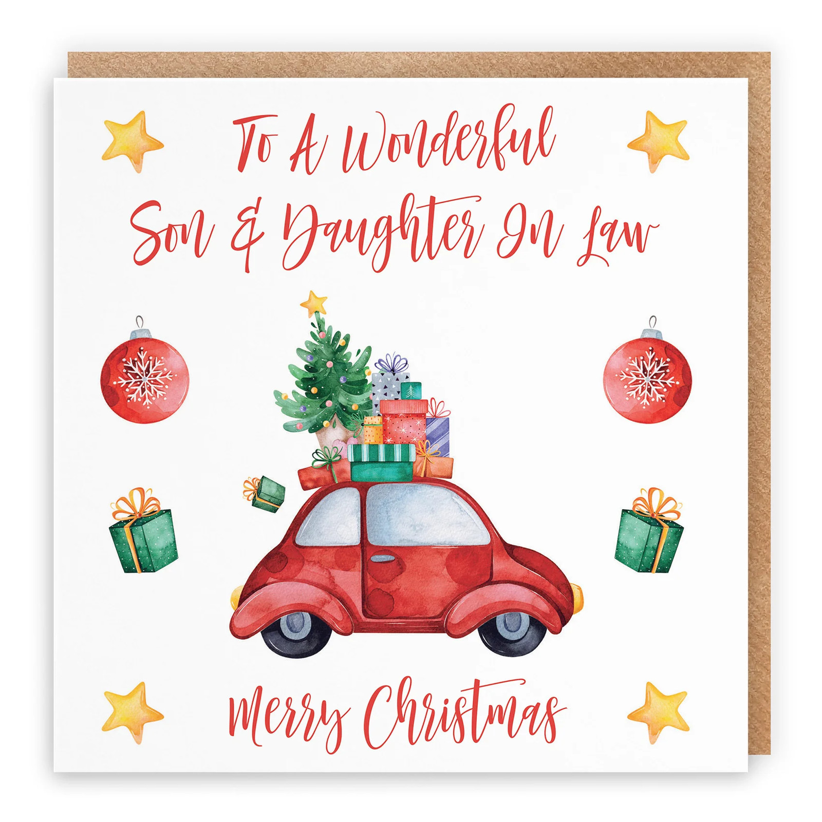 Son And Daughter In Law Card Christmas Holiday