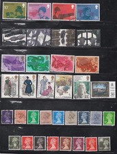 Great Britain: Unchecked lot of 35 vintage stamps.  Used   Lot F2096