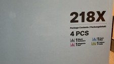 4 Pack 218X Toner Cartridges Set CMYK Black Cyan Magenta Yellow New Sealed
