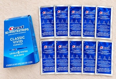 3D WHITESTRIPS CLASSIC VIVID STARTER KIT PROFESSIONAL WHITENING STRIPS