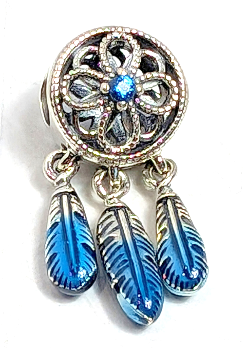 Authentic Pandora Charm, Blue Dreamcatcher, #799341C01 | eBay