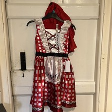 Czerwony kaptur jeździecki fantazyjny strój wiek 9-10. Fabrycznie nowy