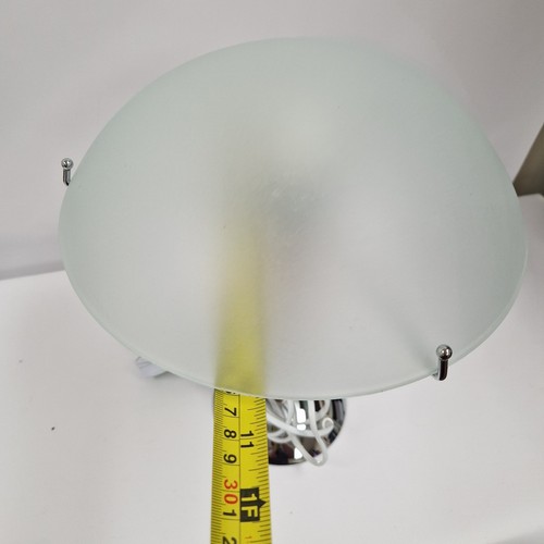 Lampada vintage Ikea KVINTOL legno faggio vetro cromato art deco fungo lampada da tavolo - Foto 14 di 14