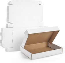 20 Pack 12x9x2 White Shipping Boxes Mailers for Small Business Packaging Use