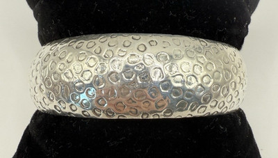 Vintage Taxco Mexico Sterling Silver Cuff Bracelet 925 TB-63 Artisan Mark