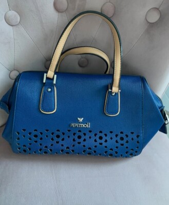 PEPE MOLL, Handtasche blau neu 
