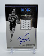 2018-19 Noir Marvin Bagley III Rookie Patch Auto Autograph /99