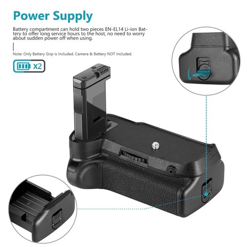 Durable Vertical Battery Grip Holder For Nikon D3100 D3200 D3300 D5300 Camera - Picture 9 of 14