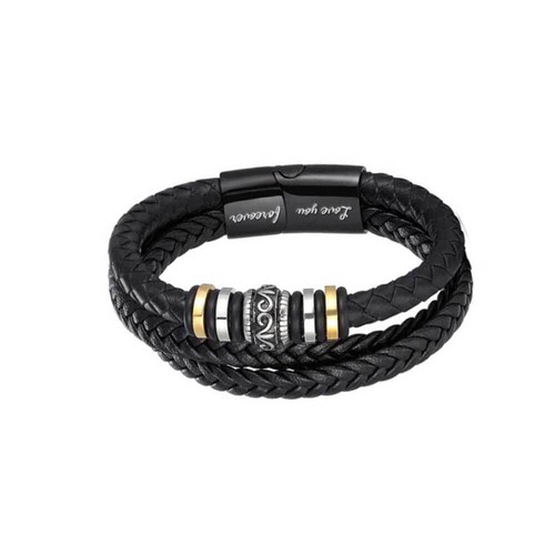 Lederarmband für Söhne Geschenkbox Geburtstagsgeschenk persönlich - Bild 1 von 8