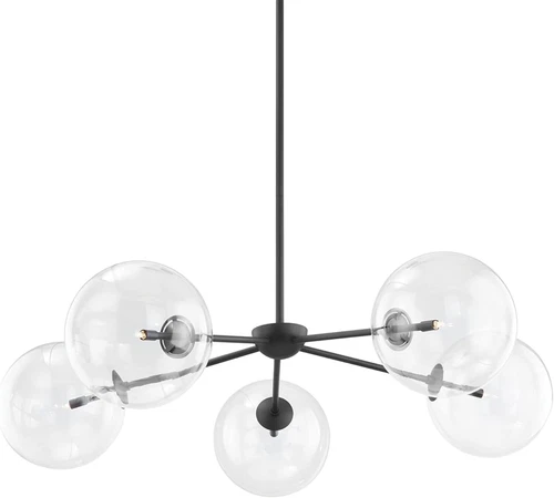 Troy Lighting Madrid 5 Light 54" Wide Chandelier F8205-SBK - Picture 1 of 5