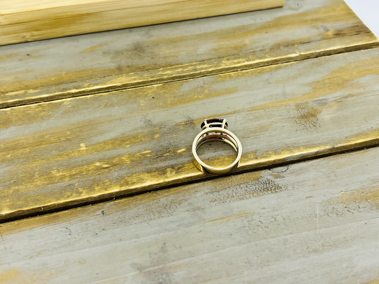 14kt Solid Yellow Gold 5.00 Lab Created Oval Open… - image 8