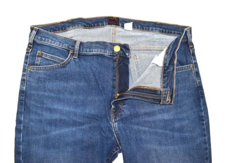 Lee Jeans Para Hombre Luke Slim Ajustado Ajuste Cónico 'Azul Envejecido' SEGUNDOS DE FÁBRICA L148 - Imagen 5 de 7