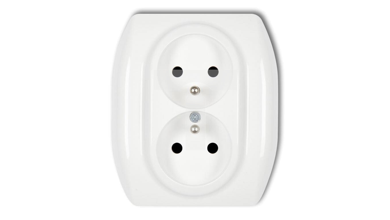 TREND Double socket w/u white GP-2zp /T2UK