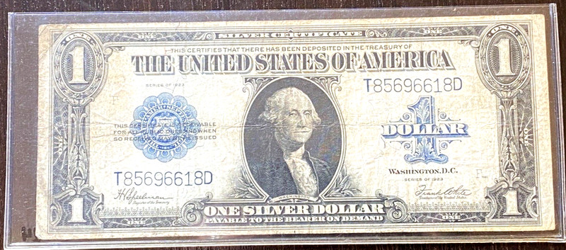 Fr 237 1923 $1 Silver Certificate T85696618D Horse Blanket