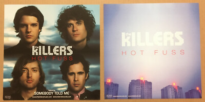 THE KILLERS Rare 2004 DOUBLE SIDED PROMO POSTER FLAT For Hot Fuss CD 12x12 USA