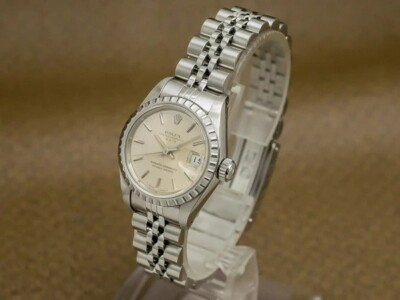 Rolex Oyster Date Ladies Ref.69240 SS Silver Dial 5-row Jubilee