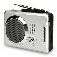 AM/FM Portable Pocket Radio and Voice Audio Cassette Recorder Cassette Player
