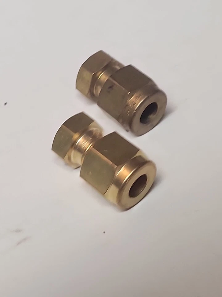 Parker 1/4" Tube OD Cap Plug Brass Tube Fitting Compression B-4C 5 Pack - Image 2 of 4