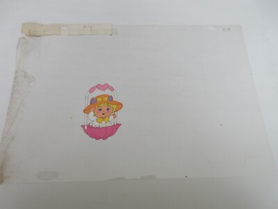vintage 1980s CHARMKINS Original Animation Production Cel Artwork umbrella R4