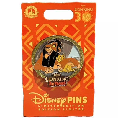 Disney Parks Lion King 30th Anniversary Simba & Scar Pin 2024 LE 4000