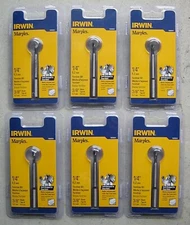 IRWIN MARPLES 1/4" FORSTNER DRILL BIT 3/8 SHANK WOOD CHN 1966894, LOT OF 6, NEW