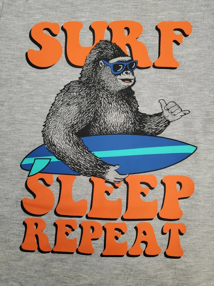 Carter's Niños 3 piezas Pijama Tallas 5 y 8 GORILLA MONKEY Surf Dormir Repetición Pantalones Cortos Foto 2 de 4