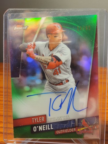 2019 Topps Finest - Autographs Green Refractor #FA-TON Tyler O'Neill /99 (AU)