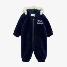 Mini Rodini Size 12-18Months What's Cooking Faux Fur Baby Overall