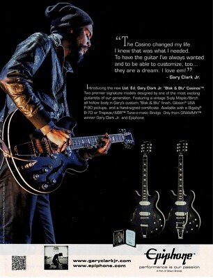 EPIPHONE GUITARS - GARY CLARK JR - 2015 Print Advertisement