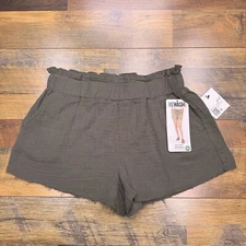 Rewatch Gauze Short Womens Small Olive Green Pull On Forever 21 New 